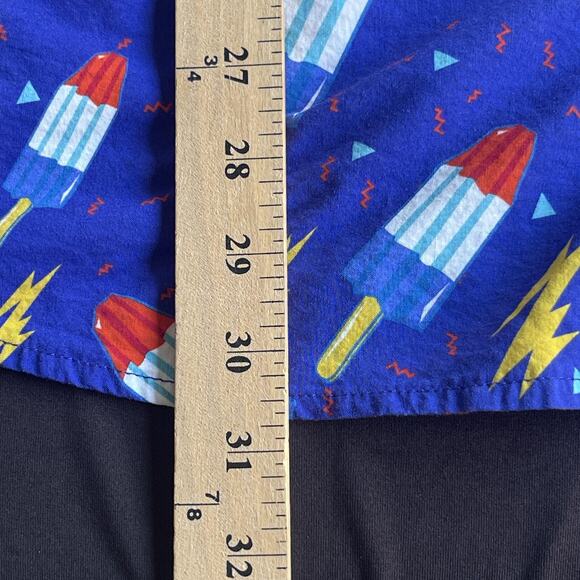 Tipsy Elves Shirt Mens Large Blue Bomb Pop Popsicle Lightning Novelty Button Up - Picture 10 of 11
